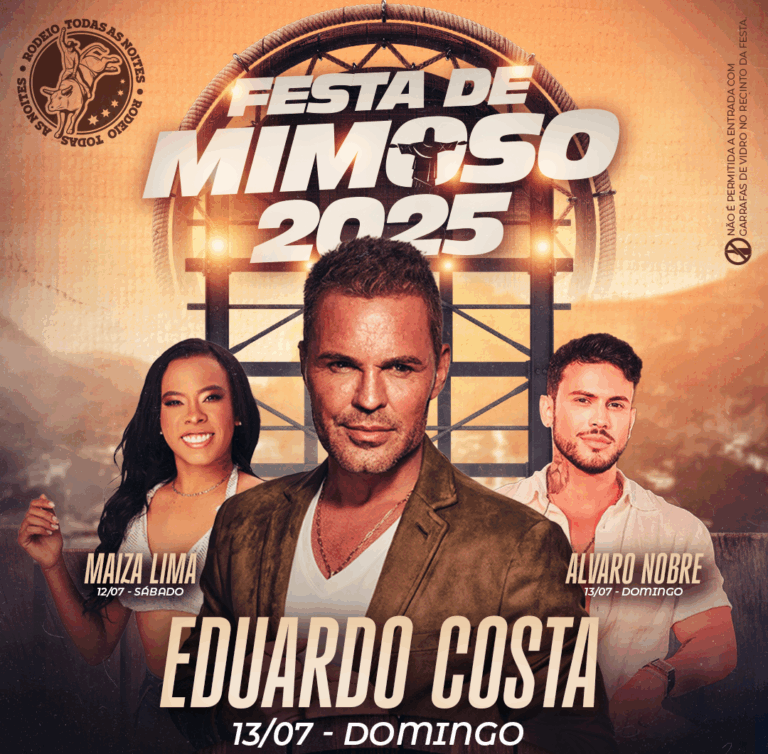 Festa de Mimoso 2025 começa hoje com shows, rodeio e entrada gratuita